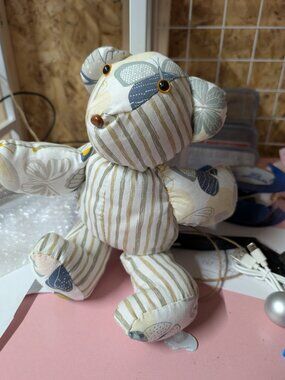 Handmade Patchwork Fabric Teddy Bear Plush Toy - 25% Off When You Bundle 5+